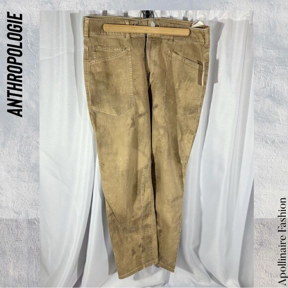 ANTHROPOLOGIE BY PILCRO THE WANDERER RELAXED JEANS IN BRONZE NWT SIZE 31 - Picture 2 of 7